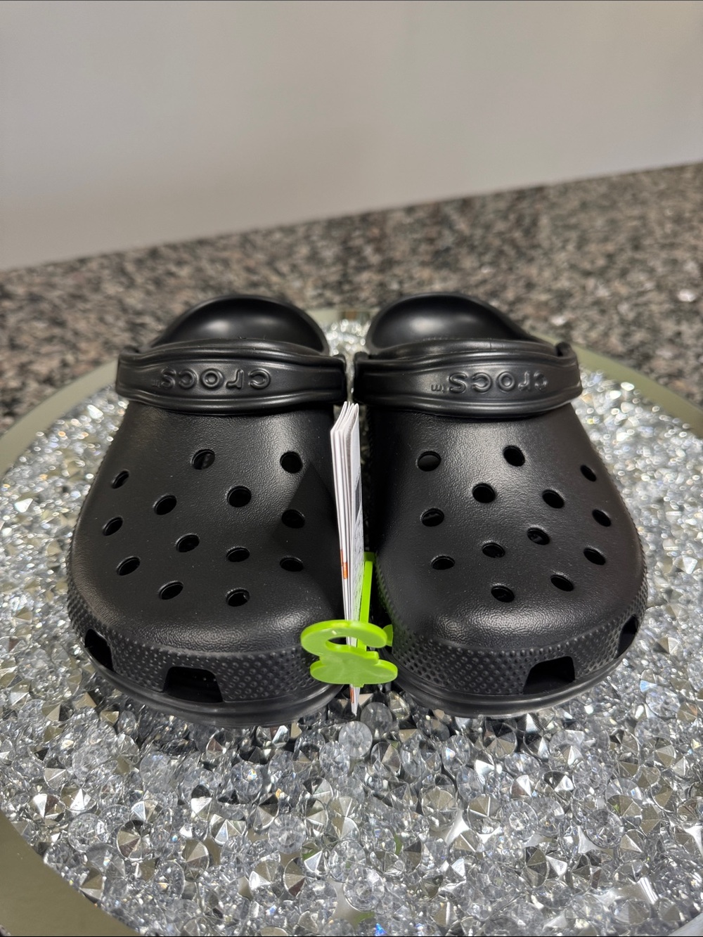 CROCS Black Classic Clog with Heel Strap NEW M4 W6 - Picture 2 of 9